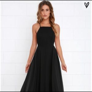 Lulus black Mythical Kind of Love formal dress
